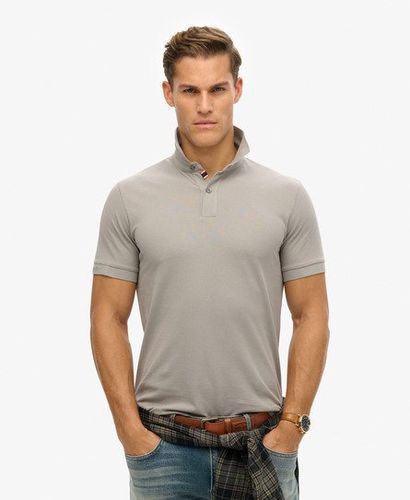 Men's City Pique Polo Shirt Light Grey / Dove Grey - Size: S - Superdry - Modalova