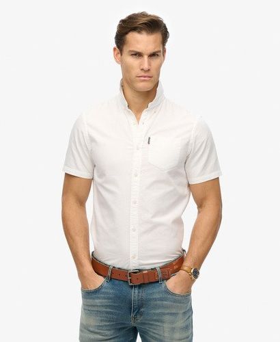 Men's Men's Classic Oxford Short Sleeve Shirt, White, Size: M - Superdry - Modalova