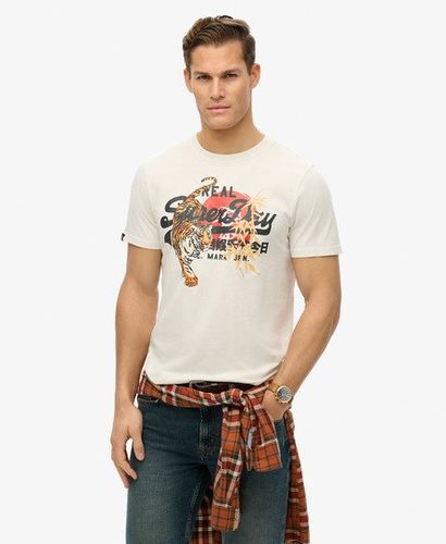 Men's Vintage Logo Tokyo Relaxed T-shirt White / Bone White - Size: M - Superdry - Modalova