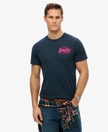 Men's Lässiges T-shirt mit Aufgesticktem Vintage Logo - Größe: XL - Superdry - Modalova