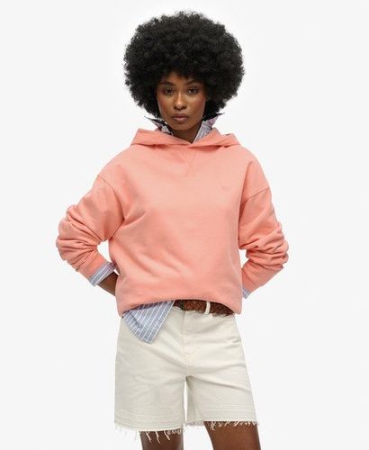 Women's Studios Hoodie Coral / Peach Amber Pink - Size: 10 - Superdry - Modalova