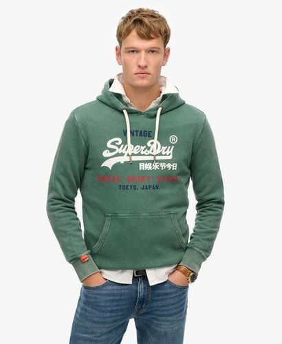 Men's Vintage Logo Cali Relaxed Hoodie Green / International Pine - Size: XL - Superdry - Modalova