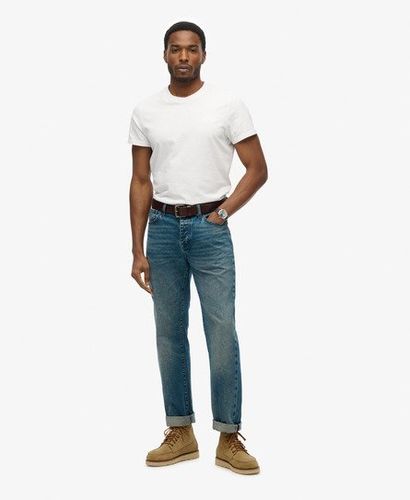 Men's The Merchant Store - Straight Jeans Blue / Mid Blue Selvedge - Size: 34/32 - Superdry - Modalova