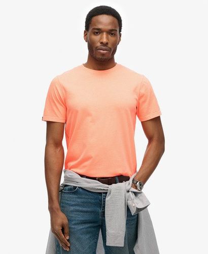 Men's Classic Essential T-shirt Orange / Washed Dry Fluro Orange - Size: XL - Superdry - Modalova
