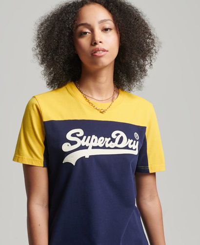 Women's Vintage Logo Collegiate T-Shirt Navy / Rich Navy - Size: 6 - Superdry - Modalova