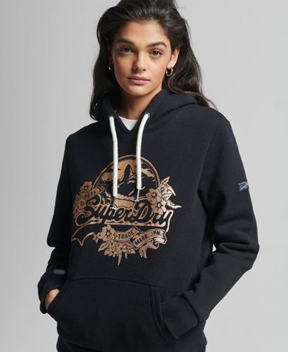 Women's Vintage Logo Seasonal Hoodie Black - Size: 12 - Superdry - Modalova