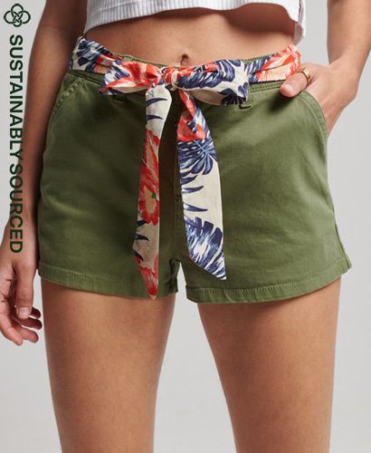 Women's Organic Cotton Vintage Chino Hot Shorts / Olive Khaki - Size: 12 - Superdry - Modalova