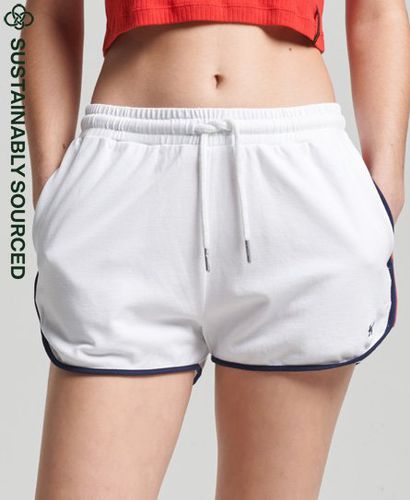 Women's Organic Cotton Vintage Stripe Racer Shorts White - Size: 10 - Superdry - Modalova