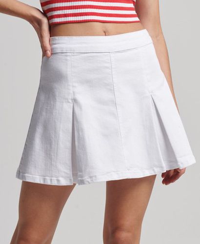 Women's Vintage Line Pleat Skirt White / Optic - Size: 10 - Superdry - Modalova