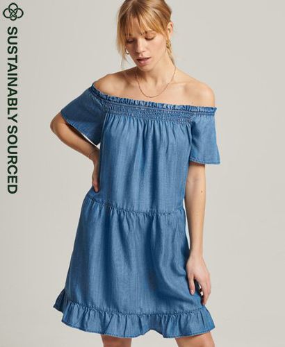 Women's Vintage Off The Shoulder Dress / Mid Wash - Size: 10 - Superdry - Modalova