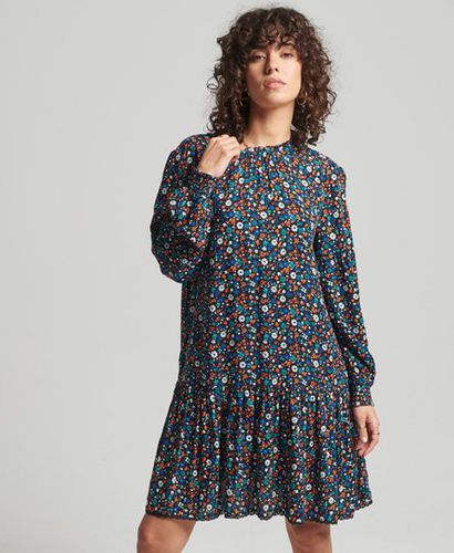 Women's High Neck Mini Dress / Autumn Floral - Size: 12 - Superdry - Modalova