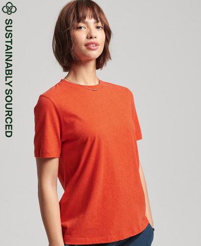 Women's Organic Cotton Vintage Logo T-Shirt Orange / Bright Orange Marl - Size: 8 - Superdry - Modalova