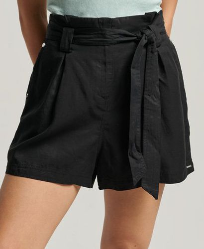 Women's Desert Paperbag Shorts Black - Size: 8 - Superdry - Modalova