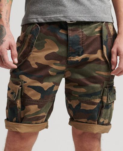 Men's Core Cargo Heavy Shorts Khaki / Colorado Camo - Size: 28 - Superdry - Modalova