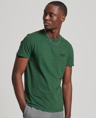 Men's Organic Cotton Essential Logo T-Shirt Green / Heritage Pine Green Marl - Size: Xxl - Superdry - Modalova