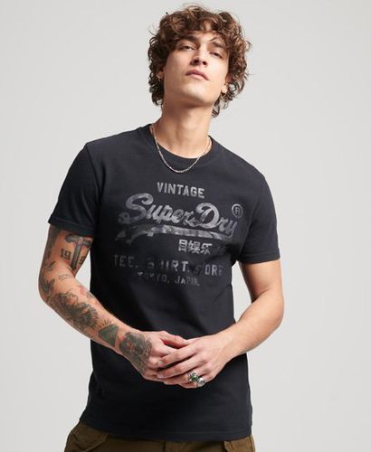 Men's Vintage Logo Bonded T-Shirt Black - Size: M - Superdry - Modalova