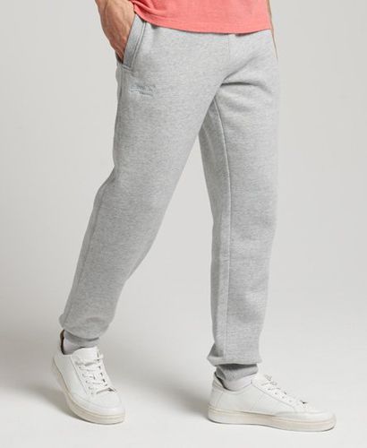 Men's Men's Grey Organic Cotton Vintage Logo Embroidered Joggers, Size: M - Superdry - Modalova