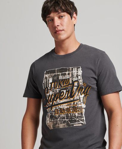 Men's Photographic T-Shirt / Asphalt - Size: L - Superdry - Modalova