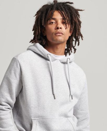 Men's Organic Cotton Essential Logo Hoodie Light Grey / Glacier Grey Marl - Size: S - Superdry - Modalova