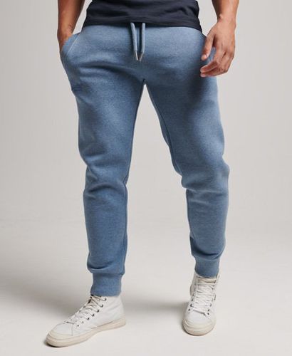 Men's Organic Cotton Vintage Logo Embroidered Joggers Light Blue / Bluestone Marl - Size: XL - Superdry - Modalova