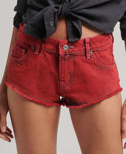 Women's Washed Hot Shorts Red / Red Wash - Size: 28 - Superdry - Modalova