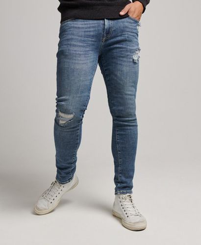 Men's Vintage Skinny Jeans Light Blue / Stanton Bright Blue Rip - Size: 28/34 - Superdry - Modalova