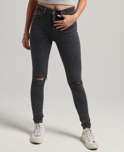 Women's Organic Cotton High Rise Skinny Denim Jeans / Walcott Stone Rip - Size: 26/30 - Superdry - Modalova