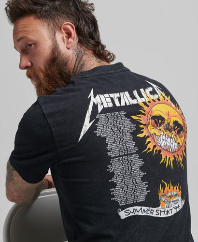 Men's Metallica x Limited Edition Band T-Shirt / Mid Back In - Size: L - Superdry - Modalova