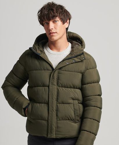 Men's Hooded Xpd Sports Puffer Jacket Khaki / Washed Khaki - Size: M - Superdry - Modalova