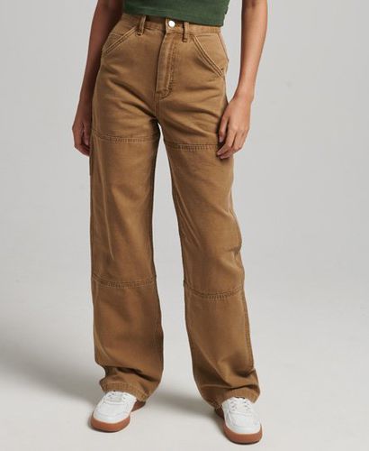 Women's Wide Leg Carpenter Pants Brown / Sandstone - Size: 28/30 - Superdry - Modalova