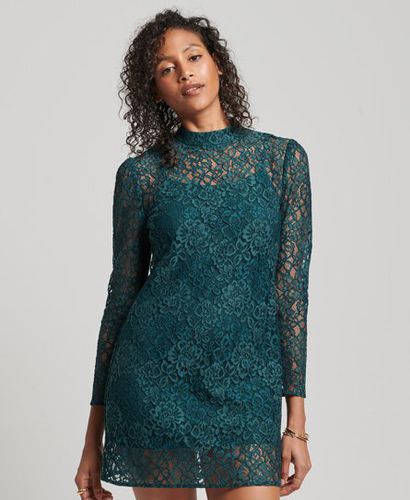 Women's Studios Lace Mini Dress Green / Pine - Size: 8 - Superdry - Modalova