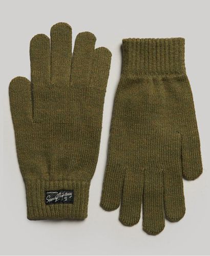 Unisex Essential Logo Gloves Green / Olive Marl - Size: M/L - Superdry - Modalova