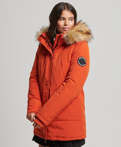 Women's Everest Parka Coat Orange / Pureed Pumpkin - Size: 12 - Superdry - Modalova