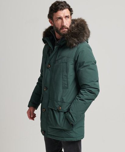 Men's Rookie Down Parka Coat Green / Emerald Green - Size: L - Superdry - Modalova