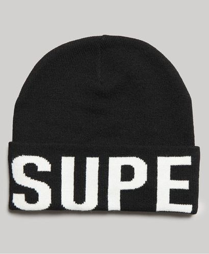 Women's Mountain Knitted Hat Black / Black/white - Size: 1SIZE - Superdry - Modalova