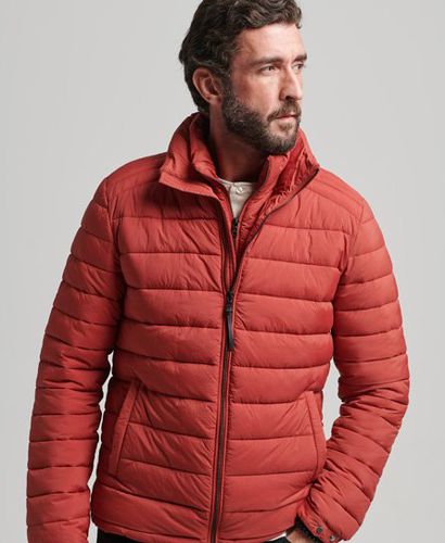 Men's Short Lightweight Puffer Coat / Red - Size: Xxl - Superdry - Modalova
