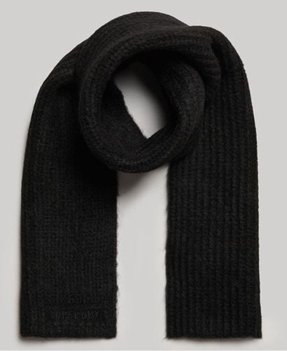 Women's Essential Ribbed Scarf Black - Size: 1SIZE - Superdry - Modalova