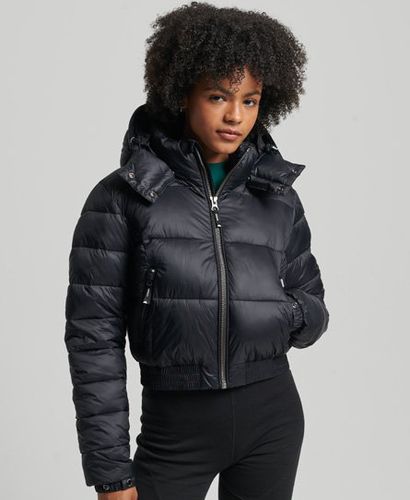 Women's Fuji Cropped Hooded Jacket Black - Size: 14 - Superdry - Modalova