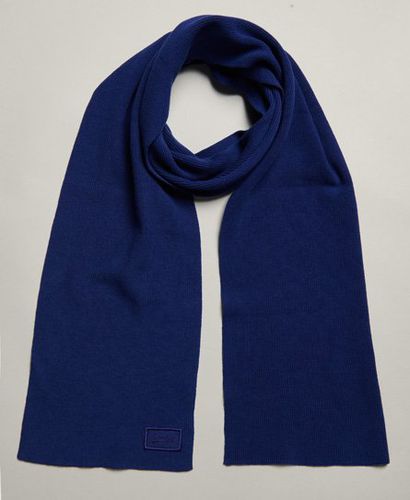 Men's Organic Cotton Logo Scarf Blue / Bright Blue Grit - Size: One Size - Superdry - Modalova