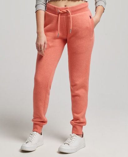 Women's Organic Cotton Essential Logo Joggers Cream / LA Coral Marl - Size: 16 - Superdry - Modalova