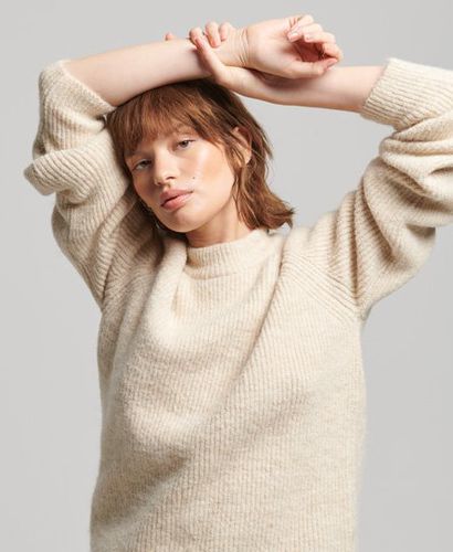 Damen Gerippter Essential Pullover mit Rundhalsausschnitt - Größe: 40 - Superdry - Modalova