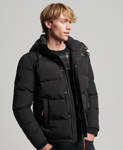 Men's Everest Hooded Puffer Jacket Black / Jet Black - Size: L - Superdry - Modalova