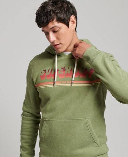 Men's Vintage Shadow Hoodie Green / Oil Green Marl - Size: S - Superdry - Modalova