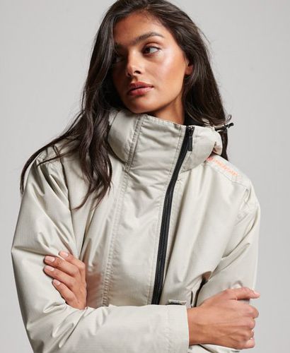 Women's SD-Windcheater Jacket Grey / Willow Grey Grid - Size: 14 - Superdry - Modalova