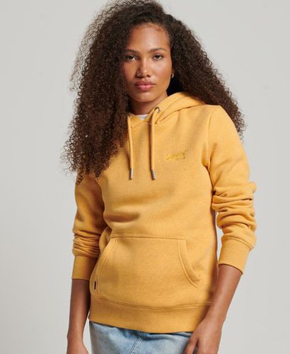 Women's Vintage Logo Embroidered Hoodie Yellow / Ochre Marl - Size: 10 - Superdry - Modalova