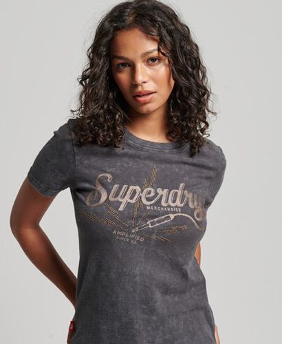 Women's Vintage Merch Store Skinny T-Shirt / Light Viper - Size: 6 - Superdry - Modalova