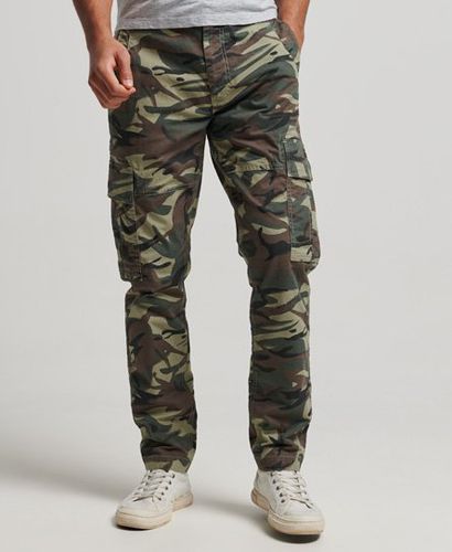 Men's Organic Cotton Core Cargo Pants Navy / Nathan Camo - Size: 36/32 - Superdry - Modalova