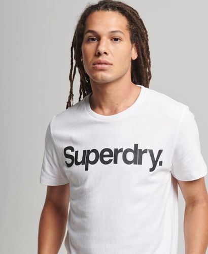 Men's Core Logo T-Shirt White / Optic - Size: Xxl - Superdry - Modalova