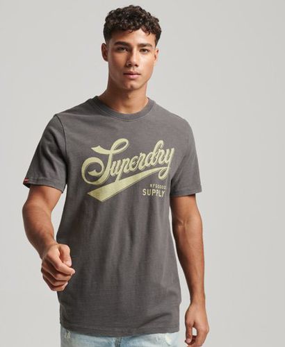 Men's Vintage Workwear T-Shirt mit Schriftzug - Größe: Xxl - Superdry - Modalova