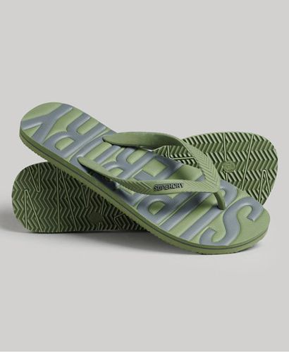 Men's Vintage Flip Flops Green / Olive Khaki - Size: L - Superdry - Modalova